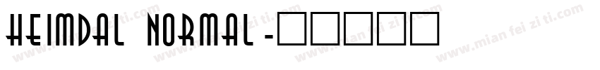 Heimdal Normal字体转换